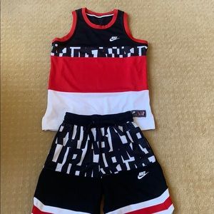 Set of boys nike shorts and tank top